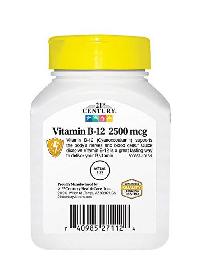 21st Century B 12 2500 Mcg Vitamin Supplement - 110 Sublingual Tablets - Image 2